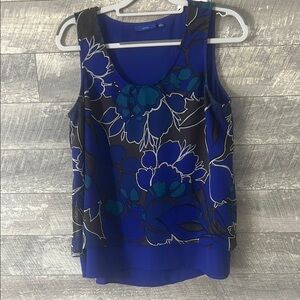 Apt 9 Blue Floral Sleeveless Top